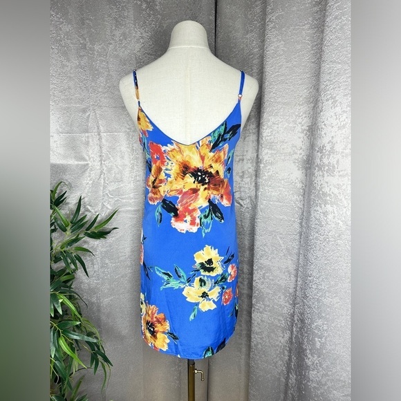 NEW Lulus Twin Island Royal Blue Floral Print Shift Dress Sz XS - Picture 8 of 11